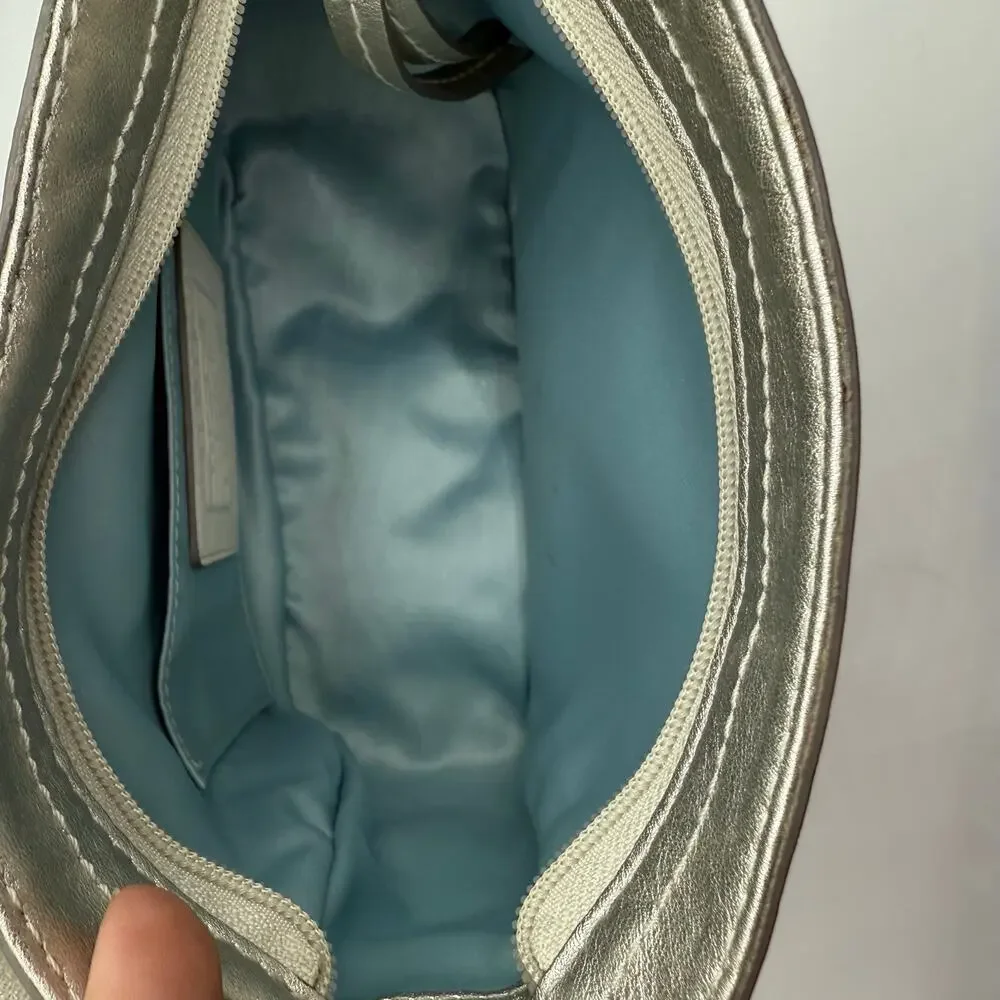 Coach Vintage Y2K Zoe Signature Hobo Silver/Cream Handbag - No A0973-42715